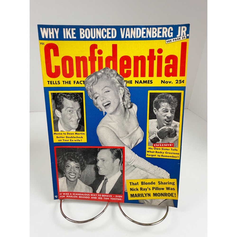 Vintage Confidential November 1956 Marilyn Monroe Dean Martin Hollywood Magazine